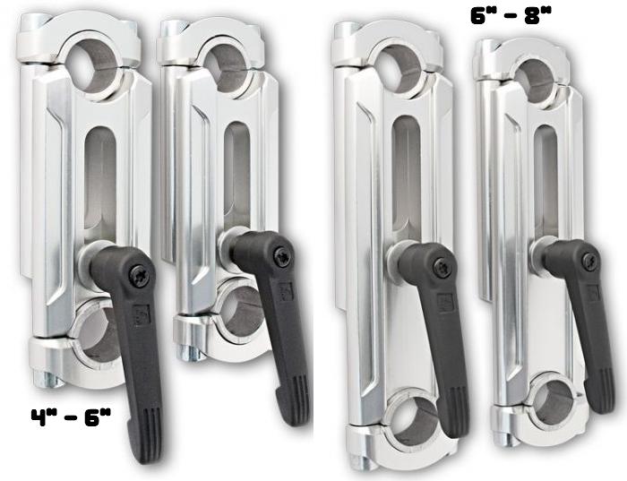 Rox Speed Fx 4 To 6 Or 6 To 8.25 Inch Se Elite Height Adjustable Handle Bar Risers For 7/8" Or 1-1/8" Fat Bars Riser