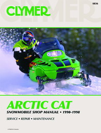 Clymer Snowmobile Manual Atric Cat : 440, 550, 580, & 600 90-98