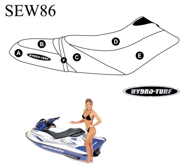 Hydro-Turf Upholstery For Sea-Doo Rx, Rxx Seat Cover - Sew86