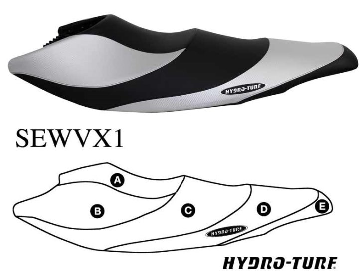 Hydro-Turf Seat Cover Upholstery For Yamaha Vxs + Vx Deluxe + Vx Sport (11-14) / V1 (15-16)