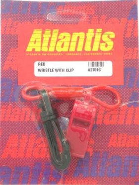 PWC Atlantis Whistle Red with vest clip - A2701C