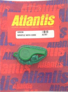 PWC Atlantis Whistle Green with neck cord - A2707