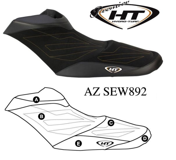 Hydro Turf Premier Seat Cover For Sea-Doo Rxp-X 260 (12-15) / Rxp-X 300 (16-17) / Gtr-X230 (17)