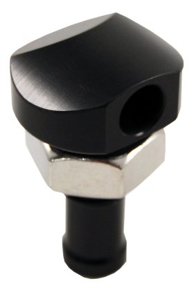 Blowsion BILLET THRU-HULL WATER FITTING BLACK 3/8" 90 DEG. - 04-03-001