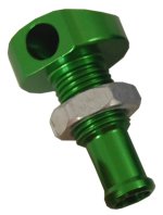 Blowsion BILLET THRU-HULL WATER FITTING GREEN 3/8" 90 DEG. - 04-03-004