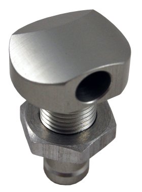 Blowsion BILLET THRU-HULL WATER FITTING POLISHED 3/8" 90 DEG. - 04-03-008