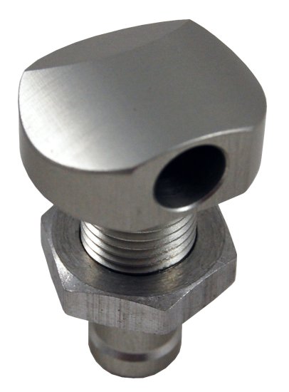 Blowsion BILLET THRU-HULL WATER FITTING POLISHED 3/8" 90 DEG. - 04-03-008