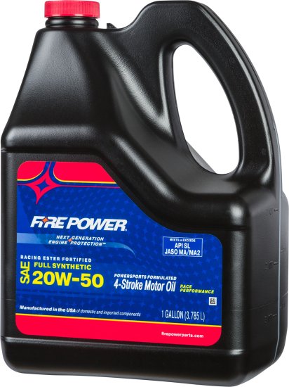 FIRE POWER SYNTHETIC 4-STROKE OIL W/ESTER 20W-50 GAL 4/CASE - 196978