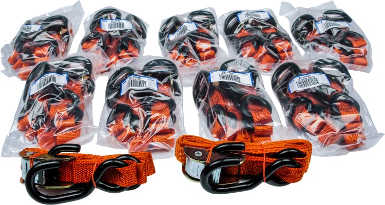 FIRE POWER 1" TIE-DOWN ORANGE 10/PAIRS - 21269BULK