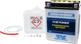 FIRE POWER BATTERY W/ACID CB14L-A2 12V HEAVY DUTY - CB14L-A2 FIRE POWER BATTERY W/ACID CB14L-A2 12V HEAVY DUTY - CB14L-A2