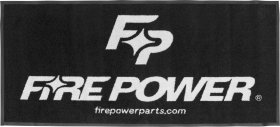 FIRE POWER FLOOR RUG BLACK/WHITE 73"X33" - FIREPOWER RUG