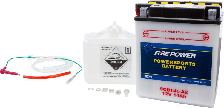 FIRE POWER BATTERY W/ACID SCB14L-A2 /SENS 12V HEAVY DUTY - SCB14L-A2