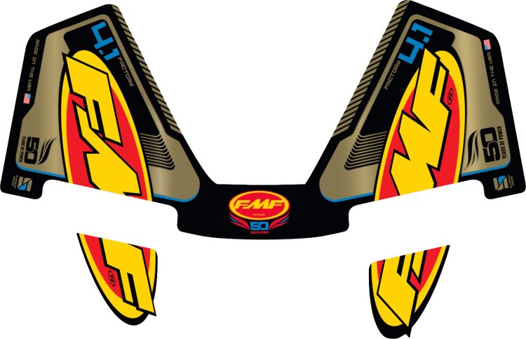 FMF Offroad 4 Stroke Muffler Decals 4.1 RCT 50TH DECAL - 014852