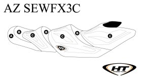 Hydroturf Custom Seat Cover for Yamaha FX Cruiser HO/SVHO/Limited (19-20) - AZ-SEWFX3C