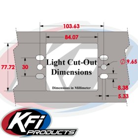 KFI Products Formed BUMPER LIGHT COVER KIT - 101445