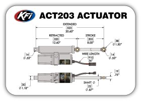 KFI Products UTV PLOW HYDRAULIC ACTUATOR - ACT203