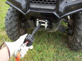 Kolpin Quick-Mount Winch Kit - Rancher / Foreman / Rubicon 2500 lb Steel - 26-1020