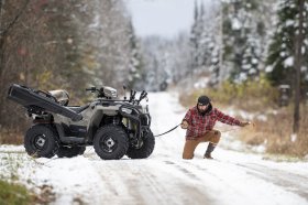 Kolpin Quick-Mount Winch Kit -- Sportsman 3500 synthetic(Apache) - 26-3210