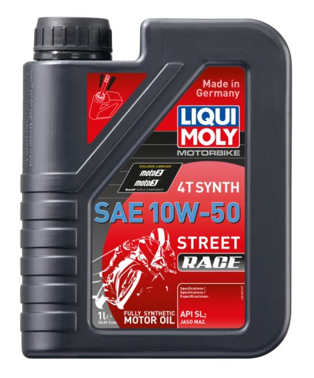 LIQUI MOLY 1 Liter Motorbike 4T Synthetic SAE 10W50 Street Race - 20066 LIQUI MOLY 1 Liter Motorbike 4T Synthetic SAE 10W50 Street Race - 20066