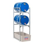 LIQUI MOLY Drum Rack For 2 x 60L Drums w/Oil Drip Pan - 7803