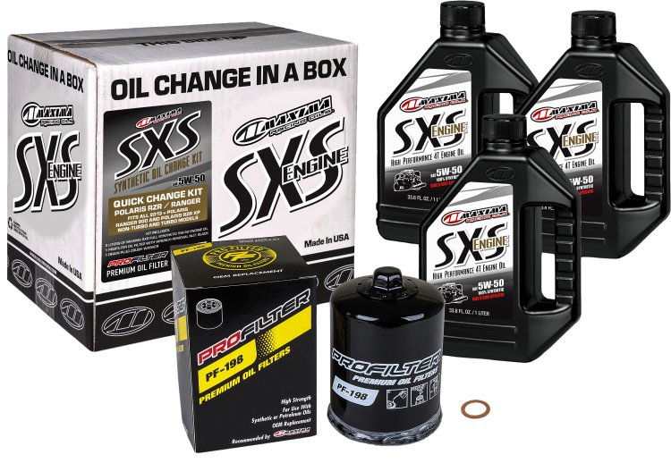 MAXIMA SXS QUICK CHANGE KIT 5W50 WITH BLACK OIL FILTER - 90-189013