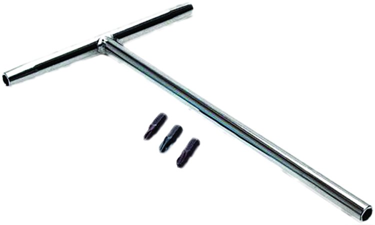 MOTION PRO T-HANDLE BIT DRIVER W/NO. 1 2 3 JIS CROSS-HEAD BITS - 08-0557