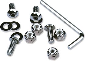 MOTION PRO CHROME LICENSE PLATE FRAME HARDWARE - 33-1000