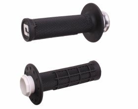 ODI MICRO-X LOCK-ON GRIPS HALF-WAFFLE BLACK/SILVER - H36MXB ODI MICRO-X LOCK-ON GRIPS HALF-WAFFLE BLACK/SILVER - H36MXB