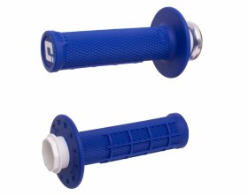 ODI MICRO-X LOCK-ON GRIPS HALF-WAFFLE BLUE/SILVER - H36MXU ODI MICRO-X LOCK-ON GRIPS HALF-WAFFLE BLUE/SILVER - H36MXU
