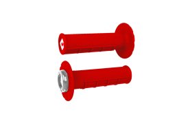 ODI ATV HALF WAFFLE V2.1 GRIP BRIGHT RED/SILVER - J33HWR-S