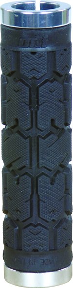 ODI ROGUE NO FLANGE LOCK-ON GRIPS BLACK/SILVER 130MM - L31RGB-S