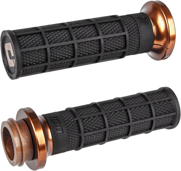 ODI LOCK-ON HART-LUCK FULL-WAFFLE BLACK/BRONZE CABLE 1" - V31HCW-BZ-Z