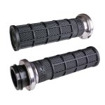 ODI LOCK-ON HART-LUCK FULL-WAFFLE BLACK/SLIVER TBW 1" - V31HTW-BB-S