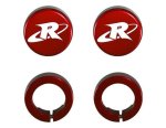 Riva END CAPS , ODI GRIPS , RED - RY206-RD