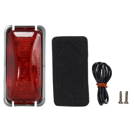 SBT LED Clearance Light Red Chrome Bezel - 10-343-04
