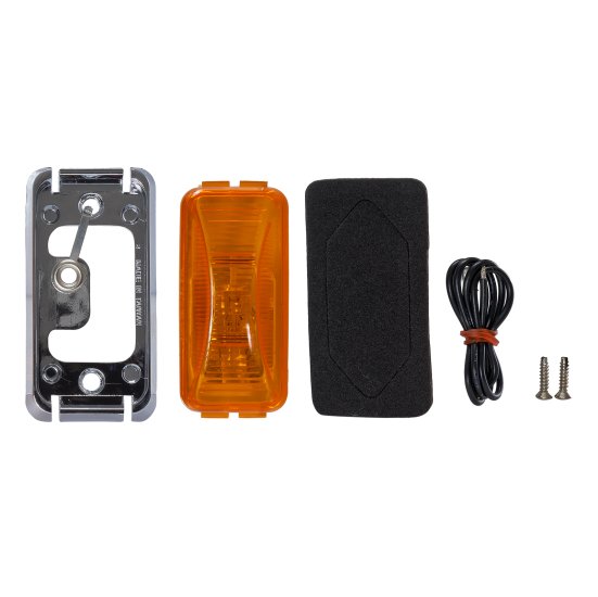 SBT LED-Clearance Light Amber Chrome Bezel - 10-343-05