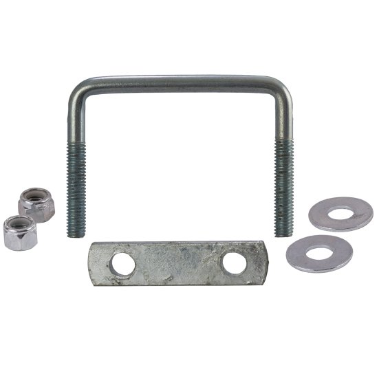 SBT Trailer U-Bolts with Frame Straps 4-1/8" x 3" & 6" strap - 10-433