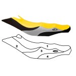 SBT Seat Cover for Sea-Doo 2006-2008 GTI 130 & RENTAL/2006-2008 GTI SE - 108BT107