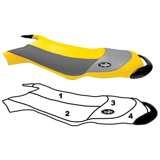 SBT Seat Cover for Sea-Doo 1997 2000-2002 XP/1998-1999 XP LTD/2003-2004 XP DI - 108BT111