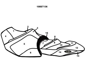 SBT Seat Cover for Sea-Doo 2018-2023 GTX Limited 230/300, GTX 170/230, GTX 155 - 108BT136 SBT Seat Cover for Sea-Doo 2018-2023 GTX Limited 230/300, GTX 170/230, GTX 155 - 108BT136