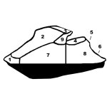 SBT Custom Vented Storage Cover for Sea-Doo 2006-2010 GTI/ GTI SE w Mirrors - 111WS111-VC