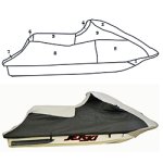 SBT Custom Vented Storage cover for Kawasaki 1999-2005 Ultra 150, Ultra 130 - 111WS208-VC