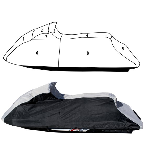 SBT Custom Vented Storage Cover for Yamaha 2015-2018 VX (all) 2017-2018 GP1800 - 111WS423-VC