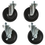 SBT 6" Caster Swivel Kit M12 X 1.75 bolt (2 Brake & 2 Non-Brake) - 12-501-3K