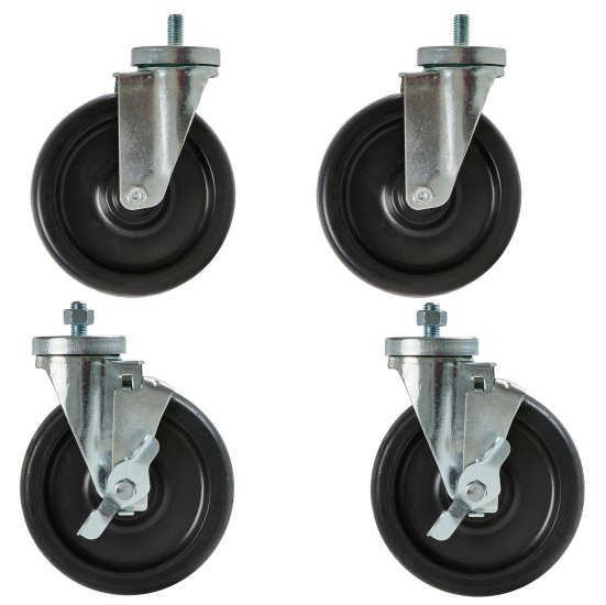 SBT 6" Caster Swivel Kit M12 X 1.75 bolt (2 Brake & 2 Non-Brake) - 12-501-3K