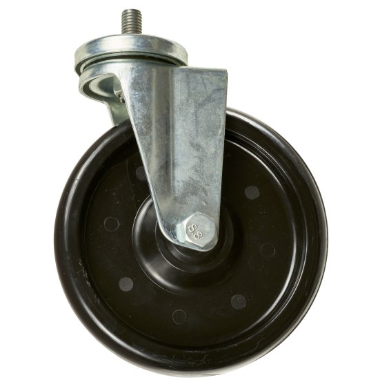 SBT 6" Caster Wheel, Swivel Non-Brake 8mm Bolt M12X1.75 Stud - 12-502-30