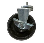 SBT 6" Caster Swivel Brake Wheel 8mm Bolt M12X1.75 Stud - 12-502-31