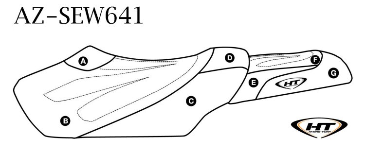 SBT Seat Cover for Kawasaki STX-12F (06-11) / STX-15F (06-19) - AZ-SEW641