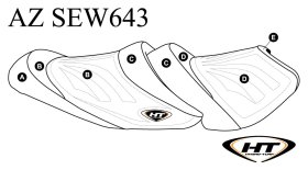 SBT Seat Cover for Kawasaki STX 160XL (20) - AZ-SEW643 SBT Seat Cover for Kawasaki STX 160XL (20) - AZ-SEW643