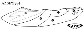 SBT Seat Cover for Yamaha XL1200 Limited (99-00) / XL800 (00-01) - AZ-SEW784 SBT Seat Cover for Yamaha XL1200 Limited (99-00) / XL800 (00-01) - AZ-SEW784